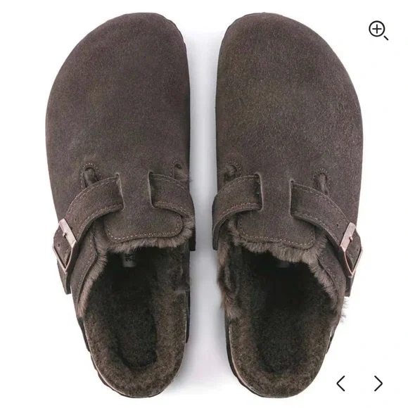 Birkenstock Suede Slip-On Shoes with Buckle - mocha size 40 - Picture 2 of 11